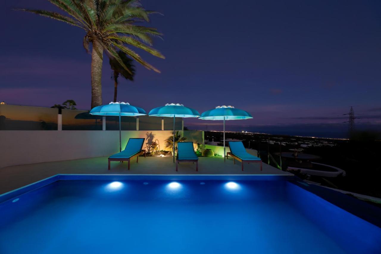 "New" Deluxe Designer Villa Infinity, With Panoramic Sea Views,Own Exclusive Heated Private Pool, Subtropical Gardens Tías Eksteriør billede